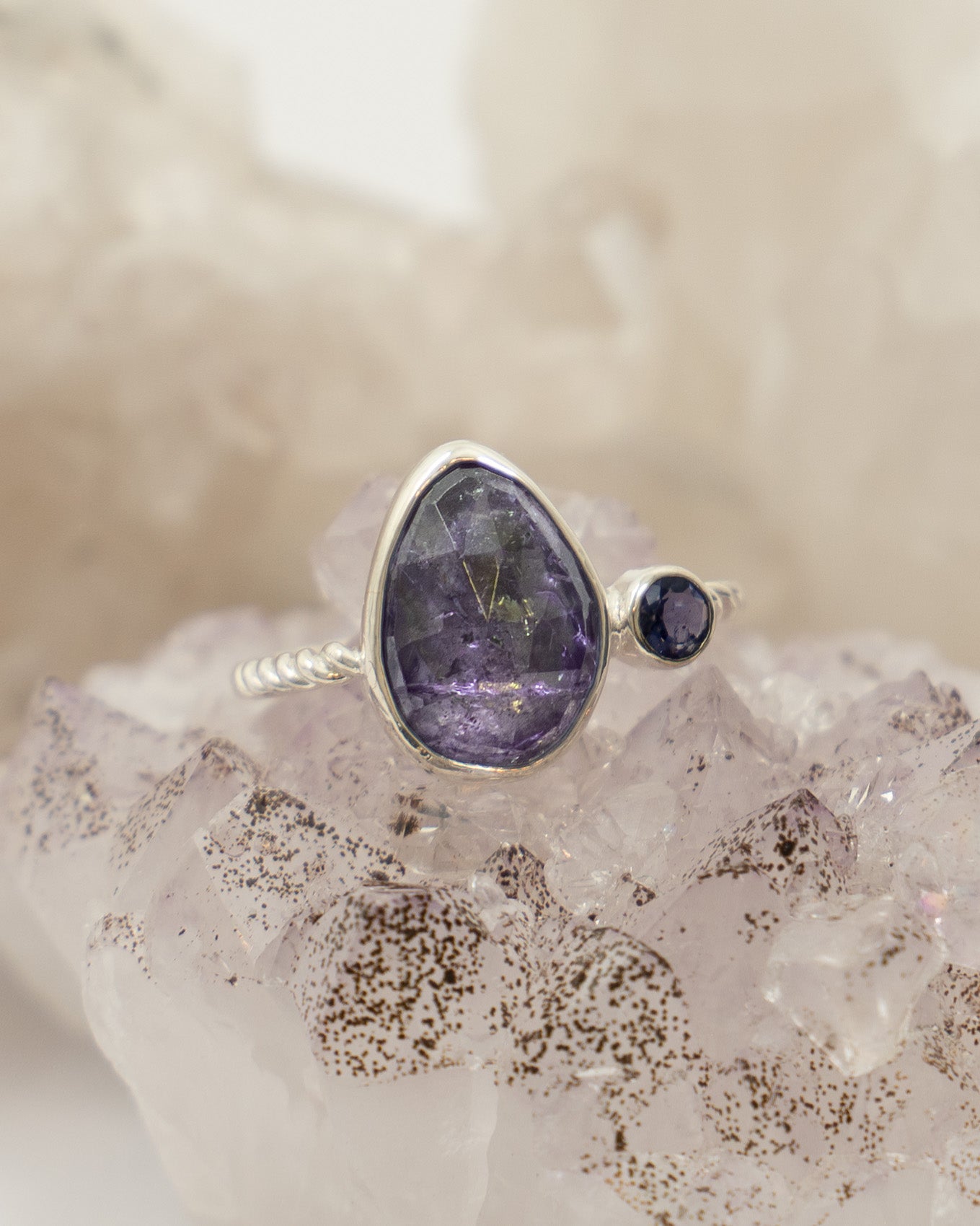 Sterling silver tanzanite on sale rings